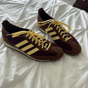 Women’s Adidas SL 72 originals maroon, yellow, brown